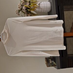 WHITE STAG long sleeve, mock turtleneck sweater top, cream, layering, M. (8-10)